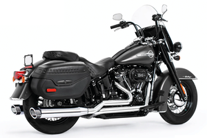 Sistema de escapes Racing True Duals montado en motocicleta