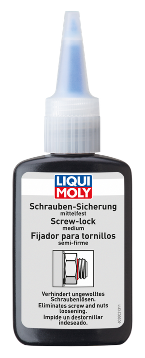 Frasco de sellador de rosca Liqui Moly para tornillería de motos