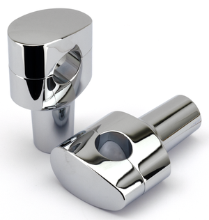 Par de torretas Fusion con cabeza oval cónica para montaje de accesorios