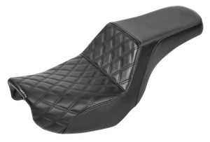 Asiento 2-Up C.C. Rider negro para motocicleta Harley-Davidson Dyna