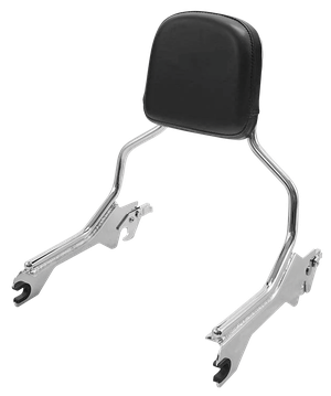 Sissy bar desmontable de una pieza instalado en Harley-Davidson Fat Boy