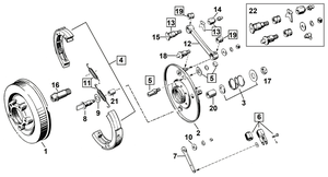 Juego de zapatas de freno originales para horquilla Springer de motocicleta antigua