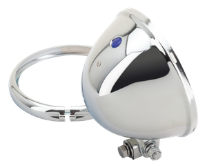 Faro delantero estilo Bates cromado de 5 1/2 pulgadas para moto custom