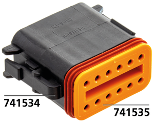Conjunto de conectores eléctricos hembra y macho tipo Deutsch para cableado de moto