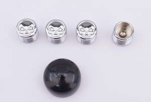 Conjunto de tapas plásticas negras para tornillos hexagonal, Allen y cabeza cónica