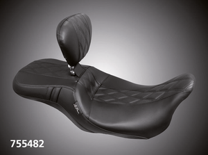 Asiento Le Pera Outcast 2-up negro para Harley-Davidson Touring