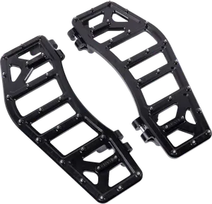 Par de plataformas Aggressor para motocicleta de color negro