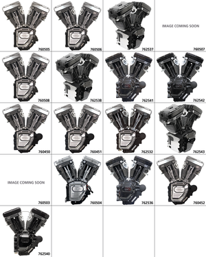 Motor S&S T-Series Long Block completo con culatas y cigüeñal