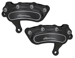 Pinzas de freno Slimline Harrison de aluminio forjado negro