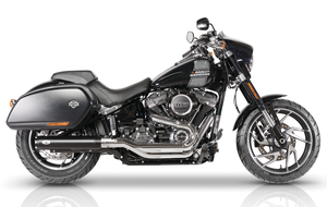 Par de silenciadores V-Performance montados en motocicleta Sport Glide