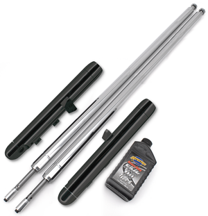 Par de horquillas delanteras Slim Bubba negras para motocicleta