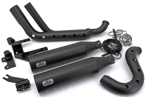 Escape ajustable 2 en 1 MCJ instalado en motocicleta Softail