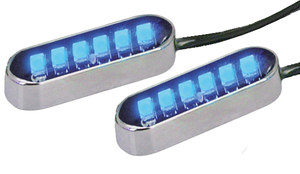 Luz trasera Convex Cyron con 6 diodos LED montada en motocicleta