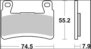 Pastilla de freno RC Carbon Ceramic Racing Upgrade Line vista lateral