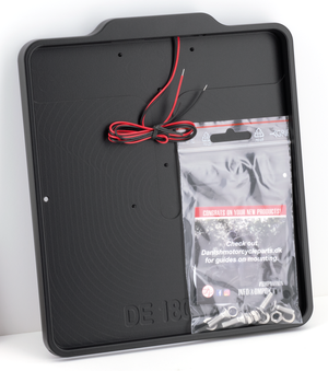 Porta matrícula trasero negro con luz LED integrada para motocicleta