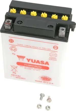 Batería Yumicron rectangular negra con bornes superior