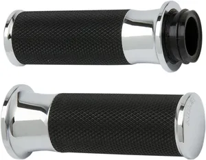 Par de puños smooth negros para manillar de motocicleta Harley-Davidson
