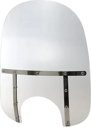 Parabrisas Memphis Fats instalado en manillar de motocicleta Harley-Davidson