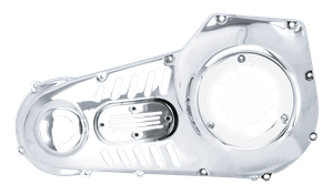 Tapa de primaria ventilada cromada para Harley-Davidson Dyna y Softail