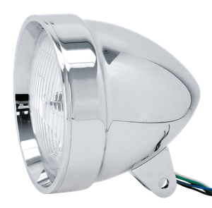 Faro delantero circular de aluminio billet cromado de 5 3/4 pulgadas con aprobación europea