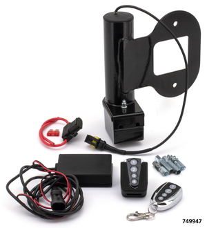 Escape doble ajustable MCJ instalado en motocicleta Harley-Davidson Softail Twin Cam