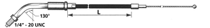 Cable de acelerador y retorno T11 para Harley-Davidson Sportster 1986-1987