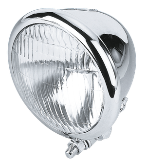 Mini faro cromado de 4 1/2 pulgadas para motocicleta