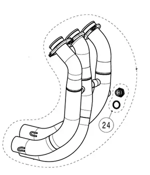 Tubos de escape cromados para motocicleta Harley-Davidson