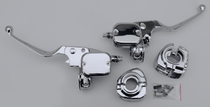 Kit de mandos de manillar cromados para motocicleta Harley-Davidson