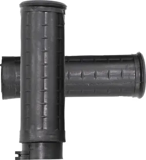 Par de puños Old School Rubber negro para manillar de motocicleta