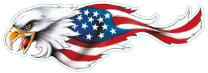 DISEÑOS Y PEGATINAS PARA DEPOSITOS "BIKE TATTOOS" DE LETHAL THREAT - USA Eagle izquierdo 2.5"x7" — B-stock
