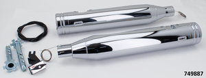 Tubos de escape ajustables MCJ cromados para motocicleta Harley-Davidson Touring
