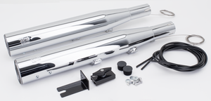 Tubos de escape ajustables MCJ cromados para motor Twin Cam en motocicleta Softail