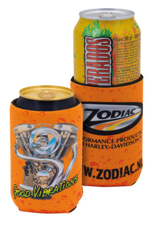 Portalatas de cerveza con diseño gráfico Zodiac para moto