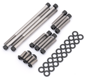 Tornillos de tapa primaria de acero inoxidable negro para Harley-Davidson