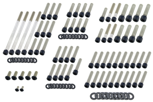 Kit de tornillos de acero inoxidable negro para transmisión de motocicleta
