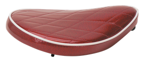 Asiento Le Pera Old Skool con tapizado metalizado para moto custom