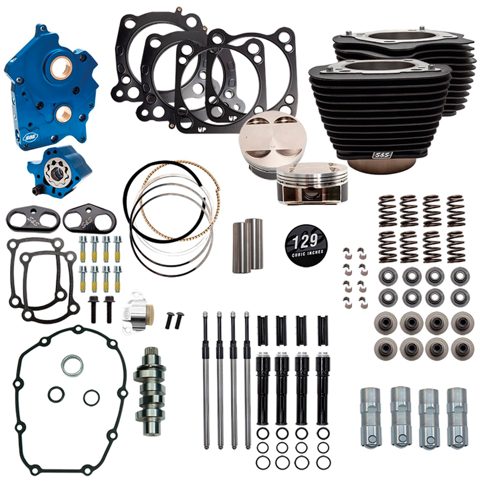 Kit Power Pack S&S instalado en motor Milwaukee Eight de Harley-Davidson
