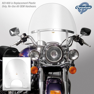 Parabrisas transparente de recambio National Cycle para Harley-Davidson Road King
