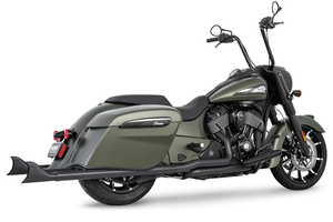Escape doble verdadero Sharktail instalado en motocicleta Indian PowerPlus o Thunderstroke