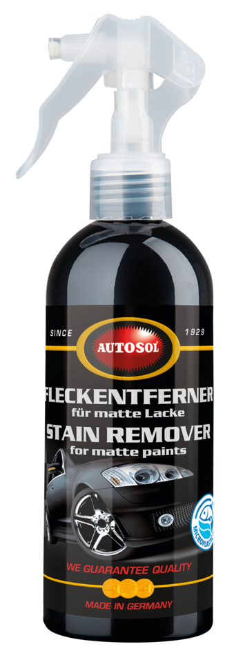Frasco de limpiador Autosol para pinturas mate en acabado satinado o negro