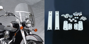 Pantalla chopped heavy duty National Cycle para motocicleta, color negro