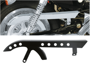 Cubrecorreas negro para transmisión por correa en motocicleta Harley-Davidson Sportster