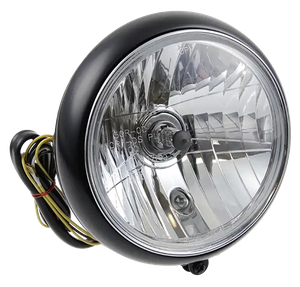 Faro delantero circular negro de 7 pulgadas con soporte de montaje inferior de la marca Cult-Werk