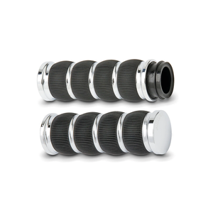 Puños de manillar Arlen Ness Ring Leader Fusion instalados en manillar