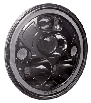 Faro delantero LED con aro halo Vision-X de 7 pulgadas para motocicleta
