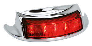 Puntera con diodos LED instalada en el guardabarros trasero de una motocicleta Harley-Davidson Touring modelo 2009 o superior