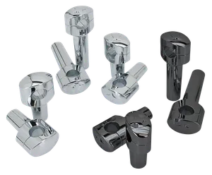 Par de torretas de culata estilo Fusion con cabeza ovalada para motor V-Twin