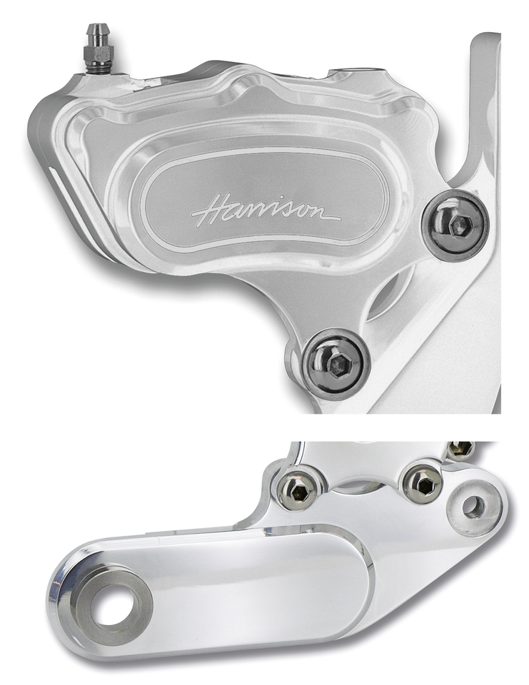 Pinzas de freno Slimline Harrison de aluminio forjado negro