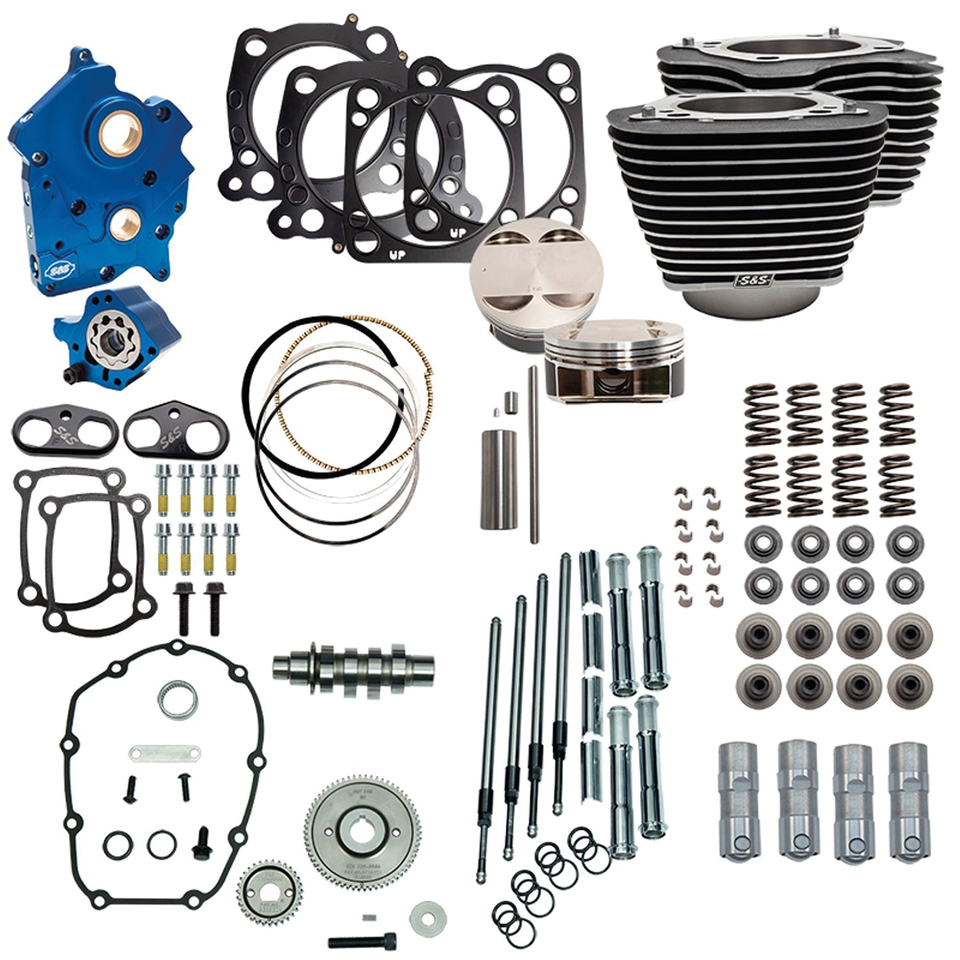 Kit S&S Power Pack para motor Harley Milwaukee Eight de 124 a 132 pulgadas cúbicas